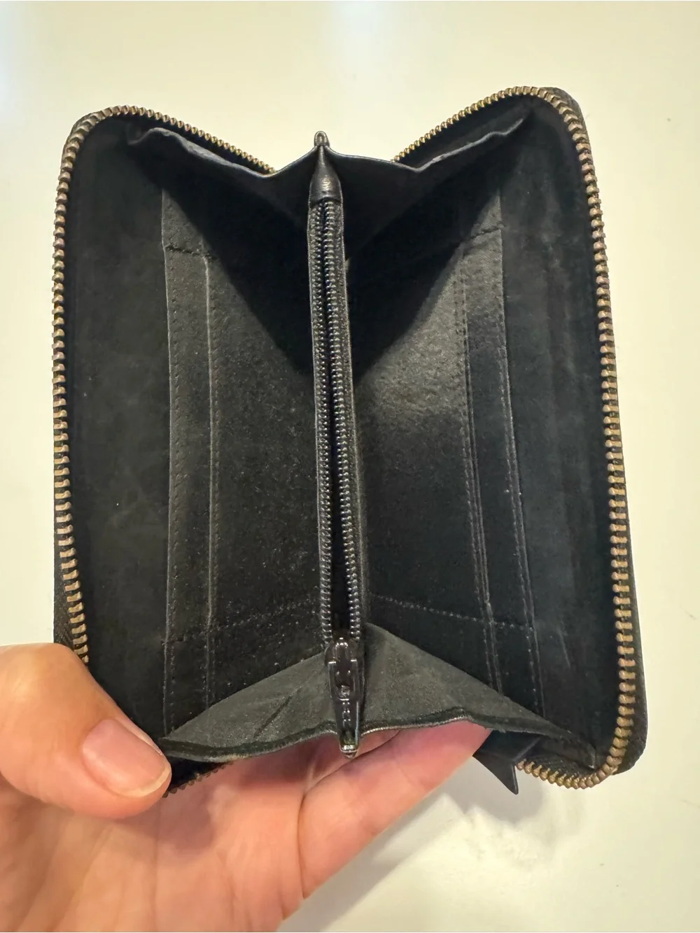 Vagabond Black Zip-Around Leather Wallet